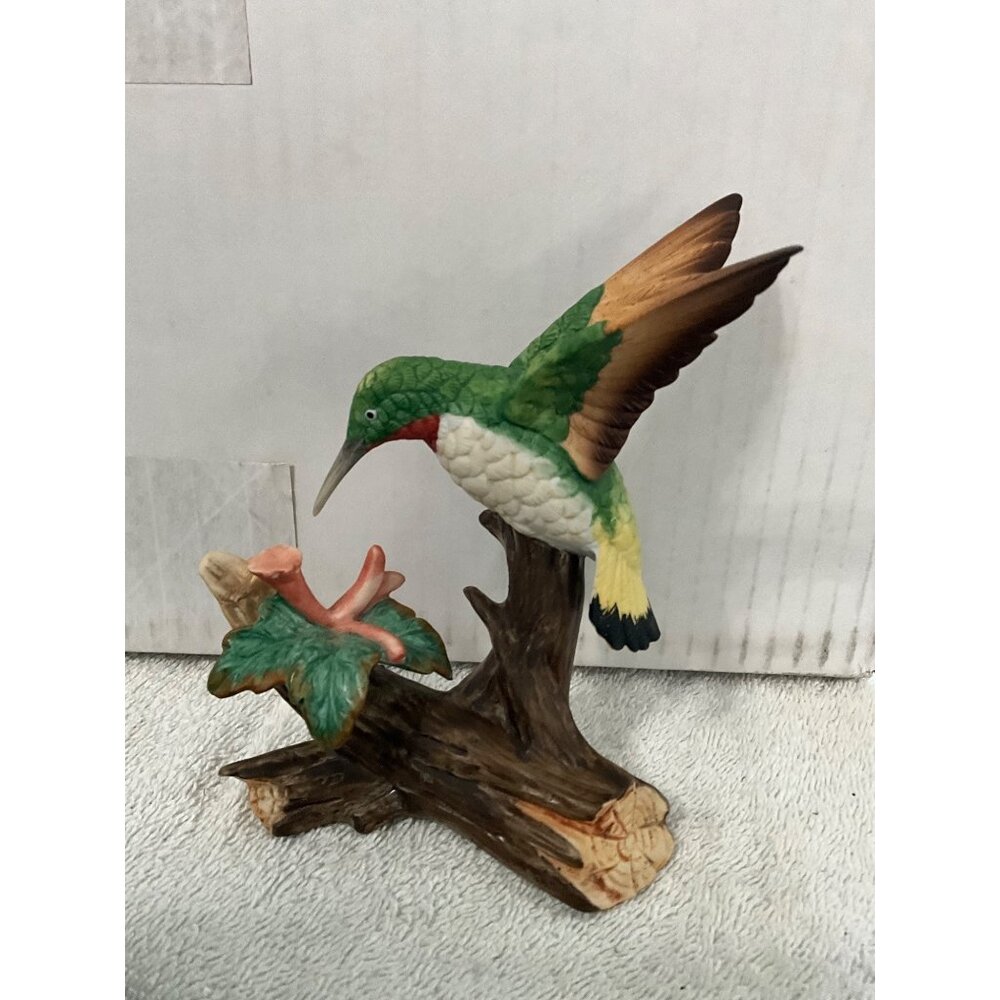 Vintage Lefton China Hummingbird Figurine GG1722 Hand Painted Porcelain